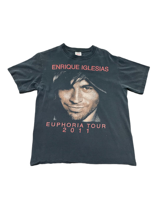 2011 Enrique Iglesias X Pitbull Euphoria Tour Artist T Shirt Medium