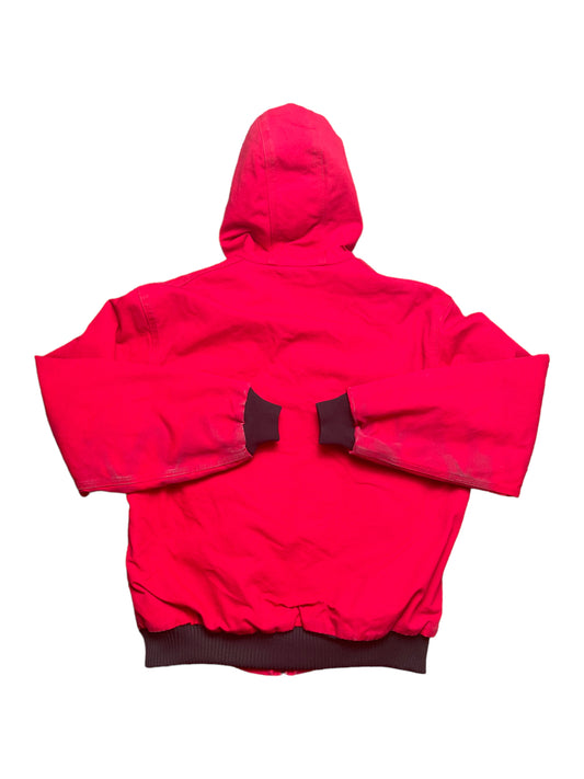 Vintage 90s Red Carhartt Hooded Jacket Medium