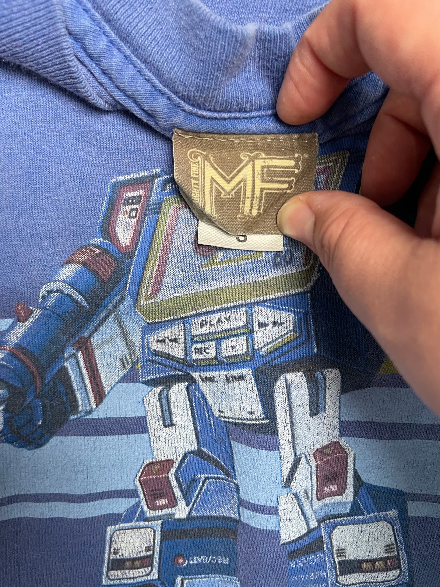 Vintage Blue Transformers T Shirt Small