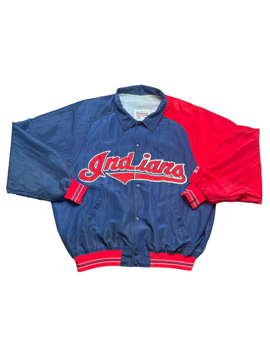 Vintage 90s Cleveland Indians MLB Starter Jacket XLarge