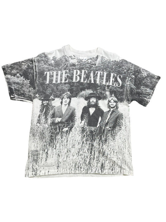 Vintage 90s The Beatles All Over Print T Shirt XLarge