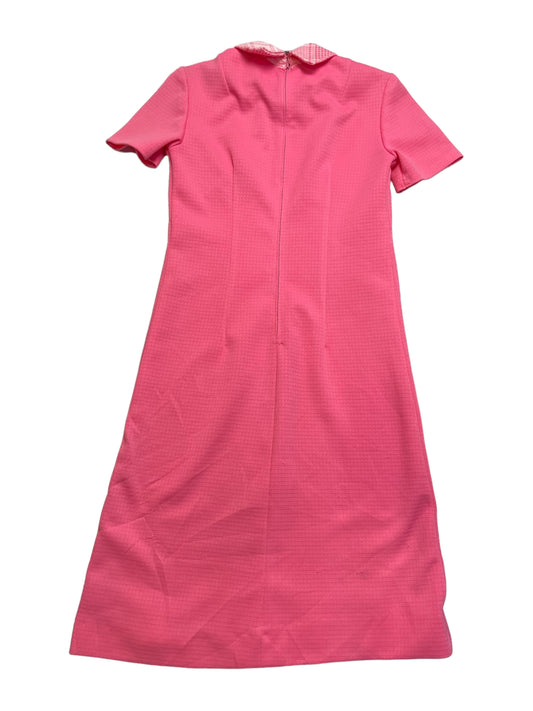 Vintage 60s Collared Pink Mod Mini Dress