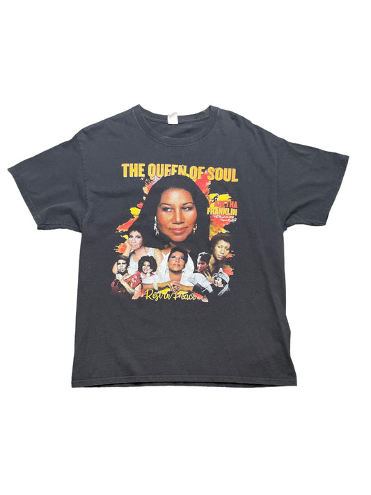 Vintage Y2K Aretha Franklin “The Queen of Soul” Rap Style Tshirt Large