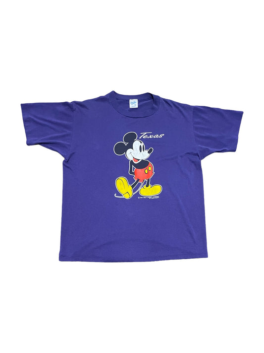 Vintage 80s Disney Texas Mickey Mouse T Shirt XLarge