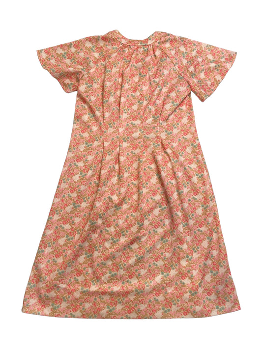 Vintage 60s Pink Floral Dress