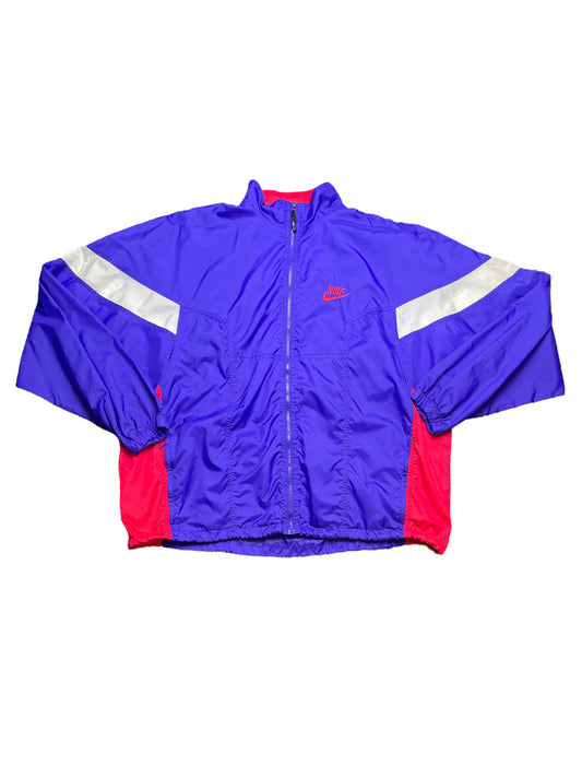 Vintage 80s/90s Nike Bright Colored Windbreaker Jacket XLarge