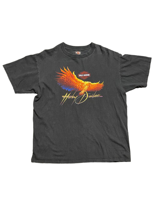 Vintage 1997 Honolulu, Hawaii Harley Davidson Flaming Eagle T Shirt XLarge