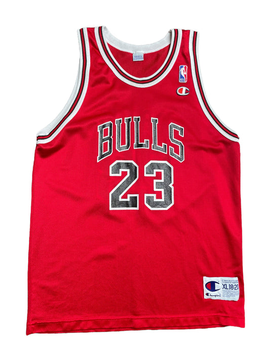 Vintage 90s Michael Jordan Chicago Bulls #23 Champion Basketball Jersey Youth XLarge