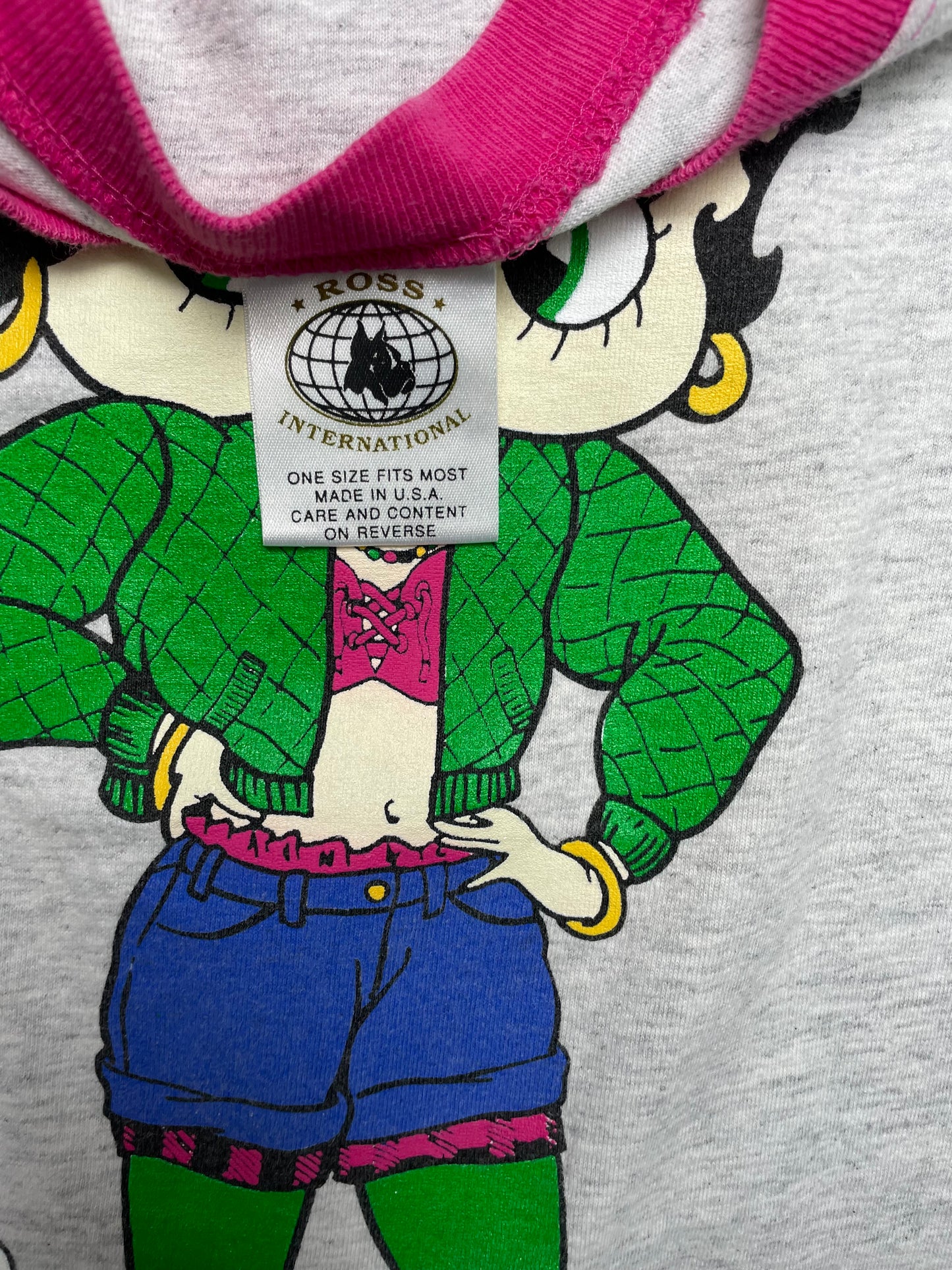 Vintage 1993 Betty Boop Raglan Shirt One Size