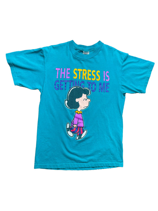 Vintage 90s Charlie Brown Lucy “The Stress is Getting to Me” T Shirt Large