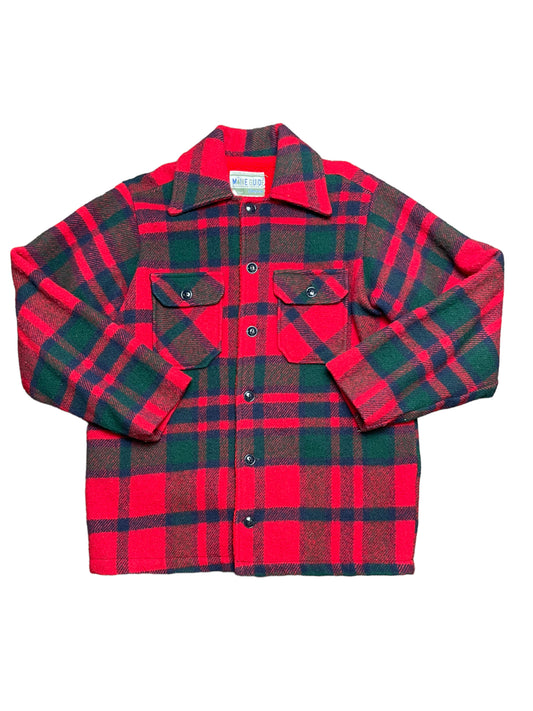 Vintage 70s A Maine Guide Outerwear Styles By Congress Flannel Plaid Button Up Jacket XLarge