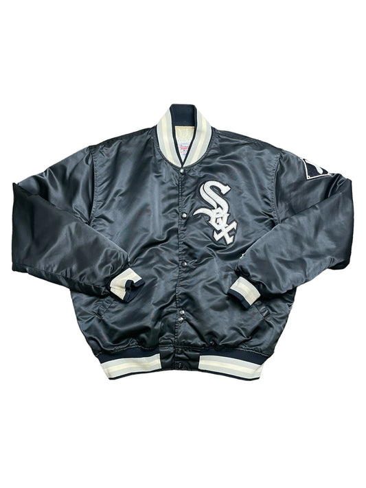 Vintage 80s White Sox Starter Bomber Jacket Large