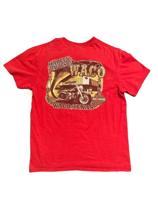 Vintage Y2K Waco, Texas Harley Davidson Red T Shirt Large