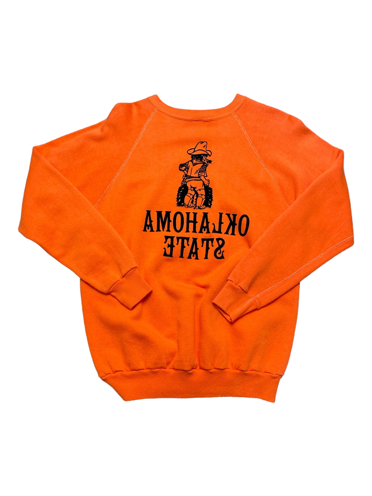 Vintage 70s Orange Oklahoma State Sweatshirt XLarge