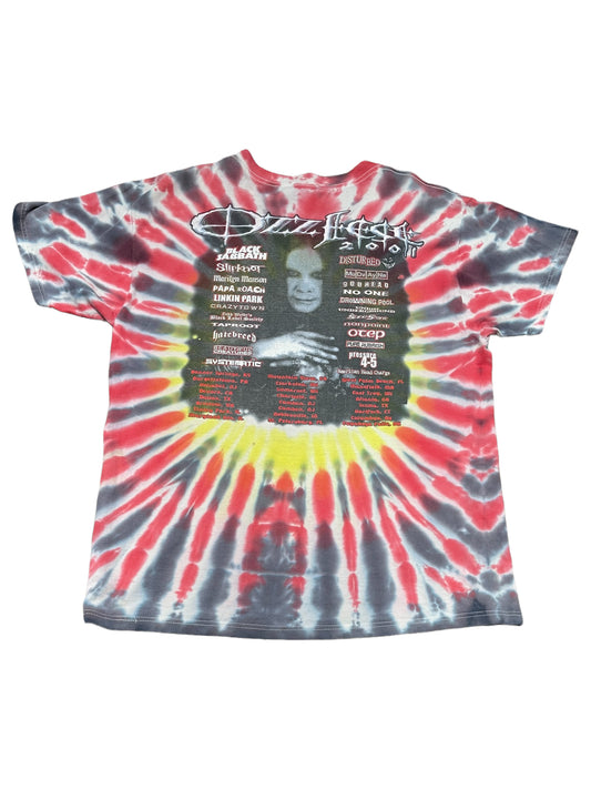 Vintage 2001 Ozzyfest Band Tie Dye T Shirt XLarge