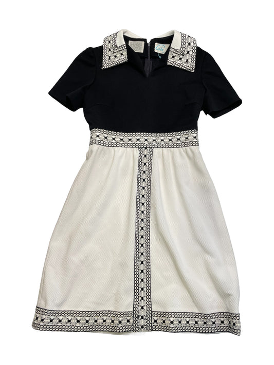 Vintage 50s/60s Cole Of Columbus Black And White Collared Mini Dress