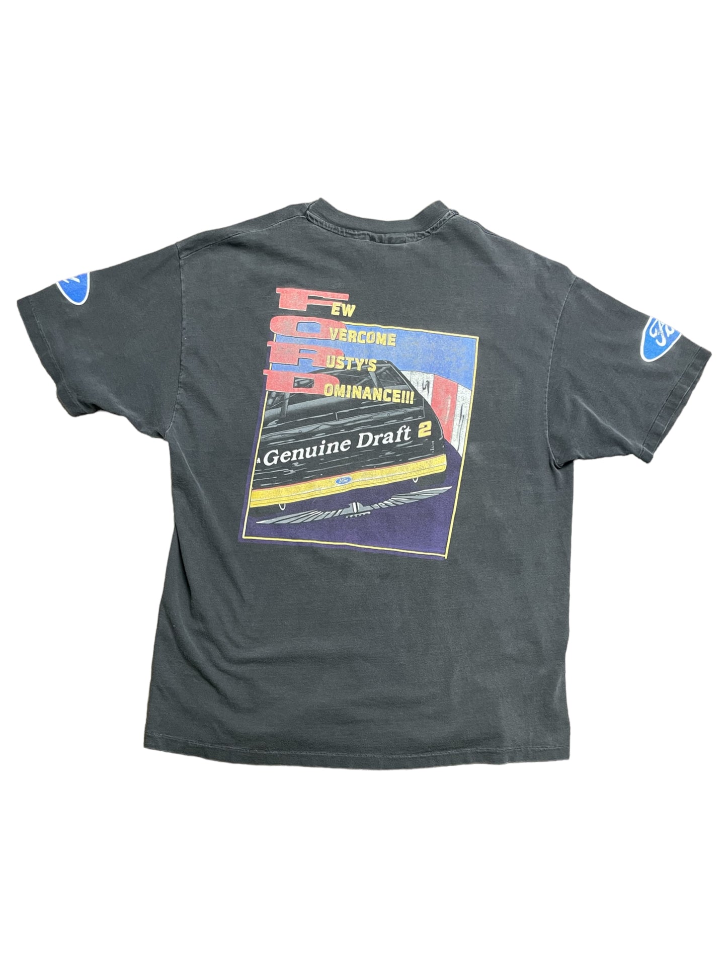 Vintage 90s Ford “What Does Ford Mean To Race Fans?” Racing T Shirt XLarge