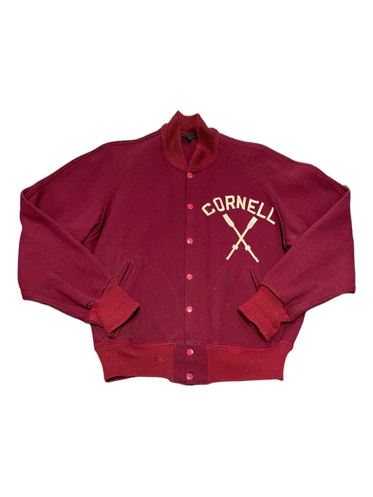 Vintage 50s Cornell Ivy League Rowing Crew Letterman Wool Jacket Large