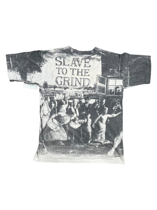 Vintage 90s Skid Row “Slave To The Grind” All Over Print Band T Shirt XLarge