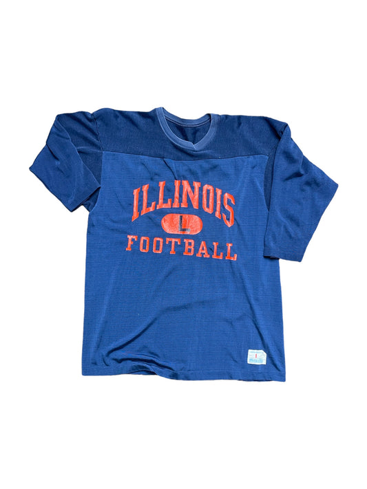 Vintage 70s Illinois Football Champion Jersey Medium