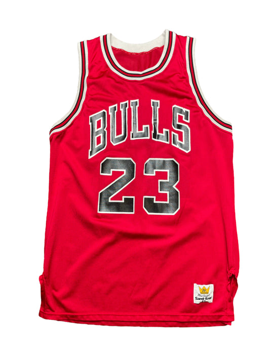 Vintage 80s Michael Jordan Chicago Bulls Mac Gregor Sand Knit #23 NBA Basketball Jersey Large