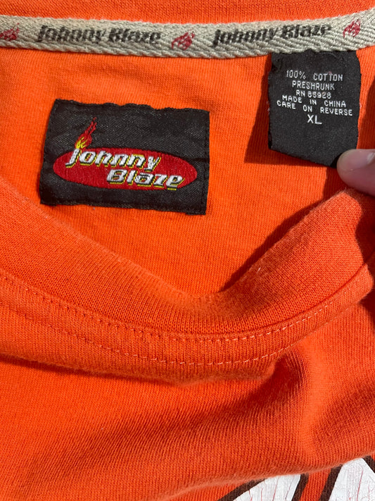 Vintage Johnny Blaze Orange T Shirt XLarge