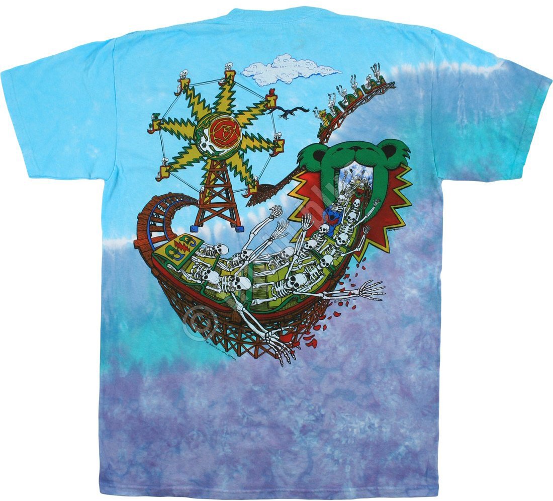 Liquid Blue GRATEFUL DEAD Amusement Park Tie-Dye T-Shirt