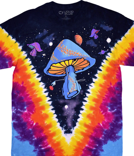 Liquid Blue Space Shrooms Tie Dye T Shirt