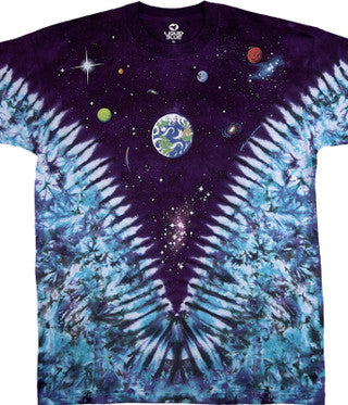 Liquid Blue Space Top Tie Dye T-Shirt